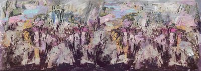 "它即将被打破"，2017年，木板上的混合媒体 作者 大卫·麦康诺奇