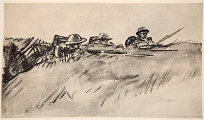 威尔士士兵，插图选自《西部前线》，乡村生活有限公司出版 作者 大卫·缪尔黑德·博恩