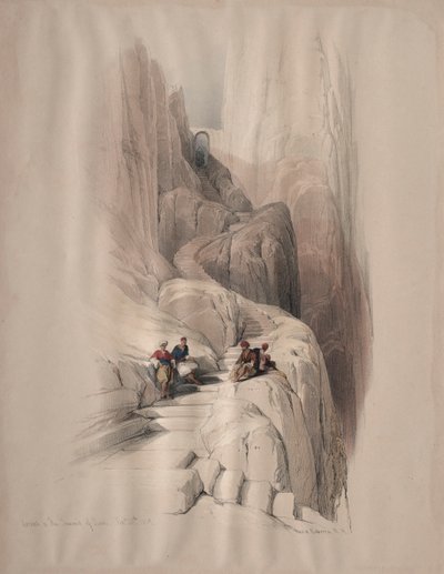 1839年登上西奈山顶。 作者 大卫·罗伯茨