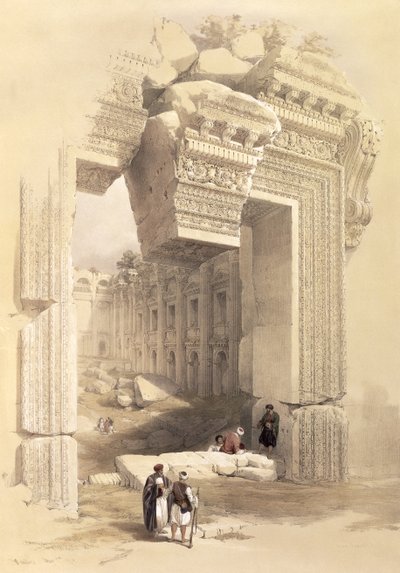 巴尔贝克，1839年5月7日，来自“圣地”第二卷的第81卷，由Louis Haghe（1806-85）酒吧刻。 1843 作者 大卫·罗伯茨