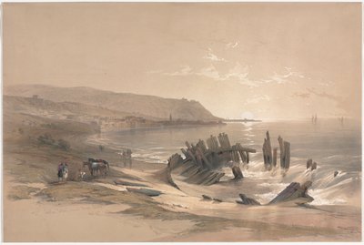 凯法斯山（Cariaphas）望向卡梅尔山（Mount Carmel），1839年。 作者 大卫·罗伯茨