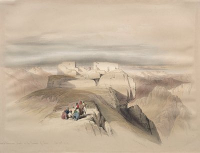 1839年在西奈山顶举行的基督教教堂和毛荷丹教堂。 作者 大卫·罗伯茨