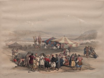 耶利哥朝圣者营地，1839年。 作者 大卫·罗伯茨