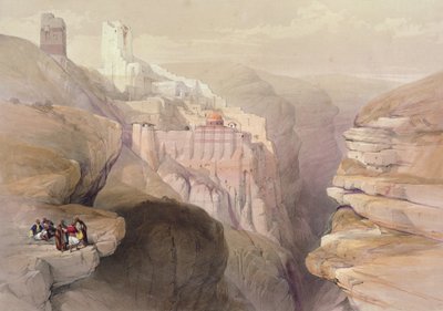 1842年伦敦出版的Louis Haghe（1806-85）镌刻的“圣地”第二卷的Encedi 作者 David Roberts