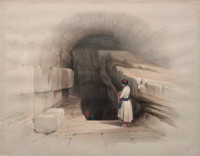 西罗亚喷泉，约沙法谷，1839年。 作者 大卫·罗伯茨