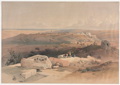加沙，1839年。 作者 大卫·罗伯茨