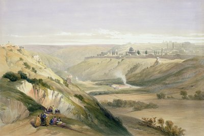 耶路撒冷，1839年4月5日，在“圣地”第一卷中登上第18页，由Louis Haghe（1806-85）酒吧刻。 1842 作者 David Roberts