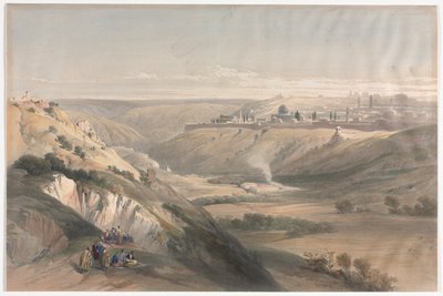 耶路撒冷，橄榄山，1839年。 作者 David Roberts