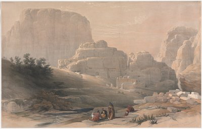 佩特拉，山谷低端，观赏雅典卫城，1839年。 作者 大卫·罗伯茨