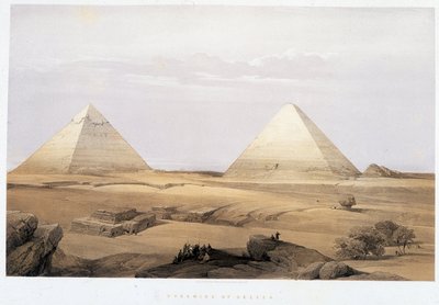 Geezeh 金字塔 - 在“圣地”，伦敦 1849 作者 大卫·罗伯茨