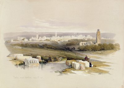拉姆拉，来自&39;圣地&39;，由Louis Haghe（1806-85）雕刻，1839年 作者 大卫·罗伯茨