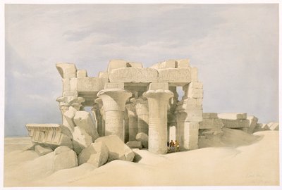 埃及Kom Ombo的Sobek和Horuss神庙，19世纪 作者 大卫·罗伯茨