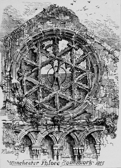 温彻斯特故居大厅的圆形窗户温彻斯特宫，南华克，1835年，1912年 作者 大卫·罗伯茨