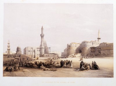 开罗城堡的入口（开罗）——在大卫·罗伯茨的“圣地”中，1849 年伦敦 作者 大卫·罗伯茨