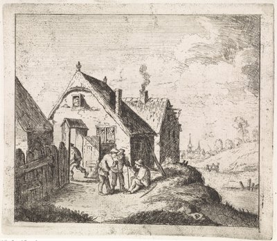 三人在住宅内交谈 作者 David Teniers (II) (可能)