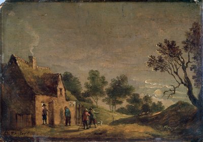 17世纪夜间的小酒馆 作者 大卫·特尼尔斯（David Teniers）