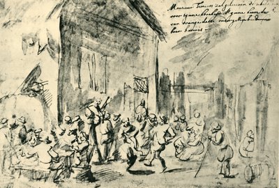 乡村舞蹈，17世纪中叶，1943年。 作者 大卫·特尼尔斯（David Teniers）