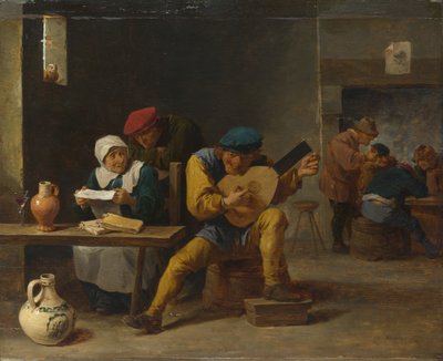 农民在旅馆里做音乐，c。 1635 作者 大卫·特尼尔斯（David Teniers）