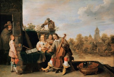 与家人的自画像c。 1645 作者 大卫·特尼尔斯（David Teniers）