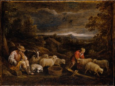 牧羊人和羊 作者 大卫·特尼尔斯（David Teniers）