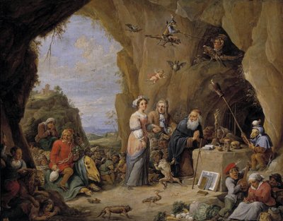 17世纪中期，圣安东尼的诱惑。 作者 大卫·特尼尔斯（David Teniers）
