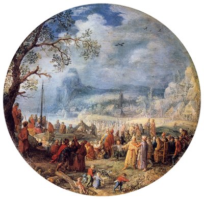 基督在Genezareth湖的布道，1623年。 作者 戴维·温克布恩斯