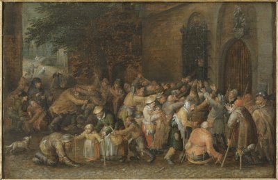 分发施舍，c.1610 作者 戴维·温克伯恩斯（David Vinckeboons）