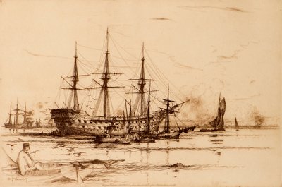 The Old Revenge (etching) 作者 戴维·杨·卡梅伦