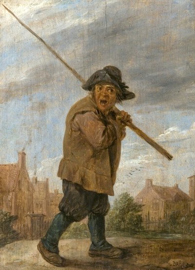 一个农民携带一个极点 作者 大卫·特尼尔斯（David Teniers）