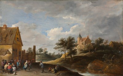 风景与农民跳舞，约1645-50年 作者 大卫·特尼尔斯（David Teniers）