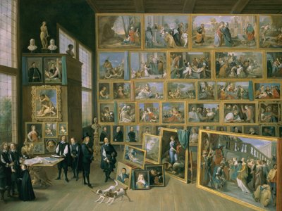 大公爵利奥波德·威廉（1614-62）在布鲁塞尔的图片库中 作者 David Teniers the Younger