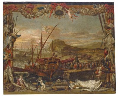 奥地利的唐Juan登船 作者 大卫·特尼尔斯（David Teniers）