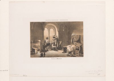 Karolingisch interieur Karolingische Oudheden; Vertrek en meubelen (title on object) 作者 大卫·范德凯伦