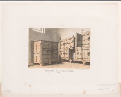 Kasten, 12e eeuw Schrijnen in een waarderobe. (12e eeuw) (title on object) 作者 大卫·范德凯伦