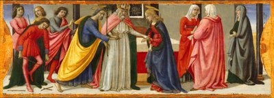 处女的婚姻，ca。 1479。 作者 大卫·吉兰达欧（Davide Ghirlandaio）