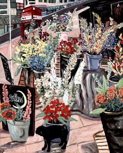 花姑娘，2020 年（丙烯酸/中型画布） 作者 黛博拉·伊芙·阿拉斯特拉