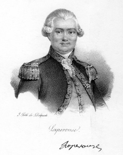 18世纪法国航海家，天文学家和探险家孔德·德拉佩鲁斯（Comte de La Perouse），c1830年 作者 Delpech