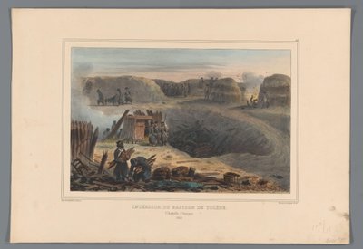 1832 年托莱多堡垒内的军队
托莱多堡垒的内部（文物上的标题）
Dessins faits d