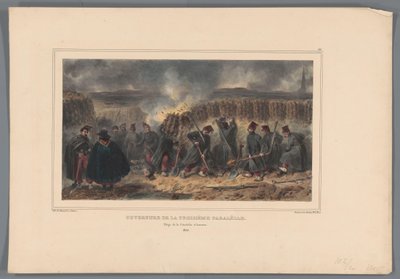 士兵们画的圈圈, 1832 年
第三平行线的开辟（文物上的标题）
Dessins faits d