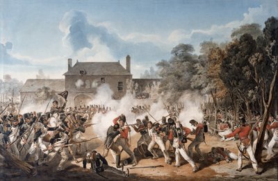 由侧翼公司，Coldstream Guards 1815，1815防御Chateau de Hougoumont 作者 Denis Dighton