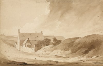 &39;1815年，来自圣约翰山的8号Farme de la Haie Sainte（纸上写着铅笔） 作者 丹尼斯·戴顿
