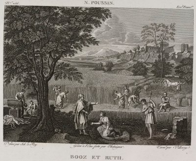 Denis-Sébastien Leroy、Antoine-Claude-François Villerey 和 Chataigner - Booz 和 Ruth，取材于尼古拉斯-普桑（Nicolas Poussin）--1802-1815 年 作者 丹尼斯·塞巴斯蒂安·勒罗伊