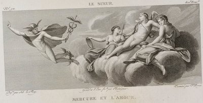 Denis-Sébastien Leroy、Antoine-Claude-François Villerey 和 Chataigner - 《水星与爱情》，取材于 Eustache Le Sueur - 1802-1815 年 作者 丹尼斯·塞巴斯蒂安·勒罗伊