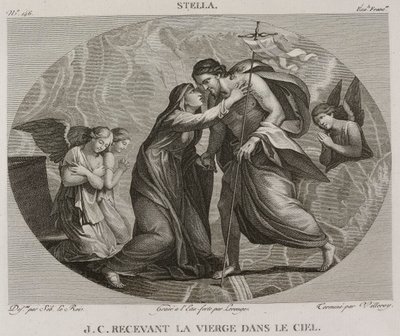 Denis-Sébastien Leroy、Antoine-Claude-François Villerey et Lerouge - 耶稣基督在天堂迎接圣母，取材于雅克-斯特拉 - 1802-1815 年 作者 丹尼斯·塞巴斯蒂安·勒罗伊