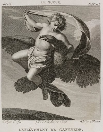 Denis-Sébastien Leroy，Coiny 和 Bovinet - 《绑架甘尼米》，仿效 Eustache Le Sueur - 1802-1815 年 作者 丹尼斯·塞巴斯蒂安·勒罗伊
