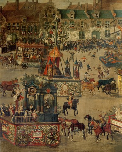 1615年5月31日在布鲁塞尔的Ommeganck：西班牙伊莎贝拉的胜利的细节 作者 丹尼斯·范·阿尔斯洛特