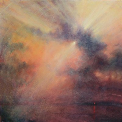 河口，2022（布面油画） 作者 德里克·哈尔