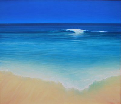 到来的浪潮，2000（布面油画） 作者 德里克·哈尔