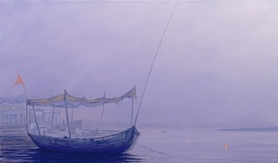 恒河上的祈祷蜡烛 作者 德里克·哈尔