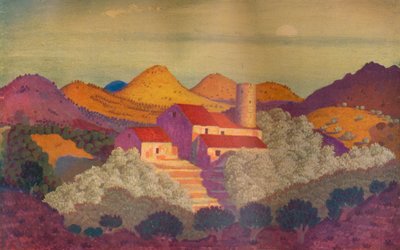 20世纪Colliure附近的日落 作者 德文特·李斯